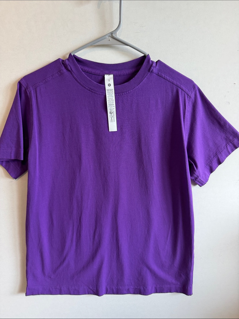 Lululemon Short Sleeve Crew Tee in Vivid Purple
